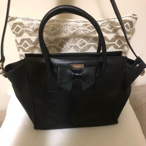 Kate Spade Black Tote Bow Tie with Strap